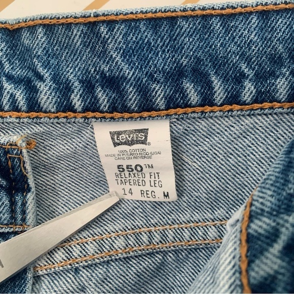 90s Vintage 550 Levi's relaxed fit slim tapered leg high waisted Jeans size 14 - Picture 9 of 13